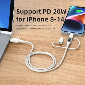 کابل تبدیل usb / usb-c به usb-c / micro usb / لایتنینگ یوسمز مدل sj626 طول 2 متر