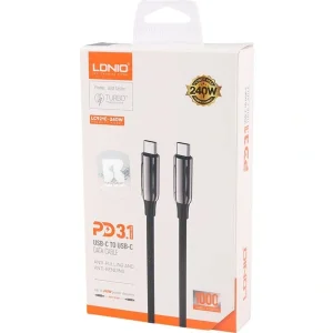 کابل تبدیل  USB-C به USB-C الدینیو مدل LC921C 240W طول 1 متر
