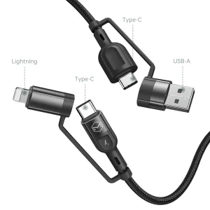 کابل تبدیل USB / USB-C به لایتنینگ / USB-C مک دودو مدل MC-CA-8070 طول 1.2 متر