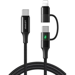 کابل تبدیل USB-C به لایتنینگ/USB-C مک دودو مدل CA-712 طول 1.2 متر