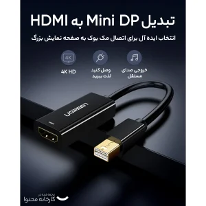 مبدل Mini Displayport به HDMI یوگرین مدل MD112