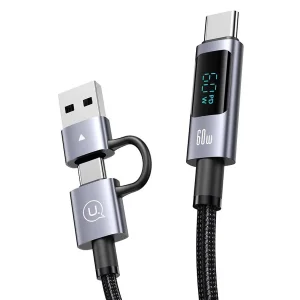 کابل تبدیل Usb/Usb-c به Microusb/لایتنینگ/Usb-c یوسمز مدل sj713 طول 1.2 متر
