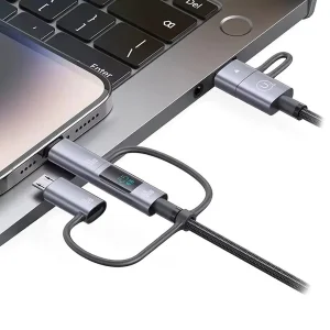 کابل تبدیل Usb/Usb-c به Microusb/لایتنینگ/Usb-c یوسمز مدل sj713 طول 1.2 متر