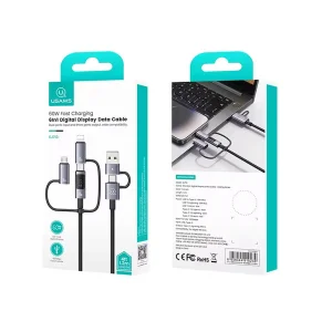 کابل تبدیل Usb/Usb-c به Microusb/لایتنینگ/Usb-c یوسمز مدل sj713 طول 1.2 متر