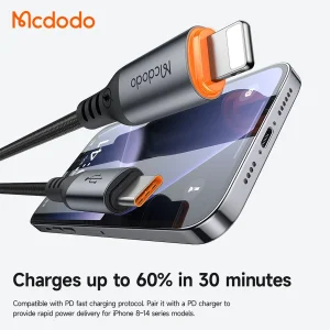 کابل تبدیل USB-C به لایتنینگ مک دودو مدل CA-087 طول 1.2 متر