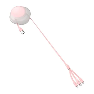 کابل تبدیل USB به USB-C/microUSB/لایتنینگ باسئوس مدل Little Reunion طول 0.85 متر