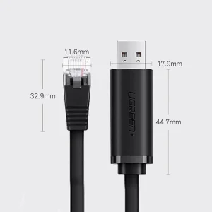 کابل تبدیل USB به RJ45 یوگرین مدل CM204-50773 طول 1.5 متر
