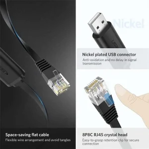 کابل تبدیل USB به RJ45 یوگرین مدل CM204-50773 طول 1.5 متر