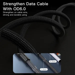 کابل USB-C یسیدو مدل CA108 PD60W طول 1.2 متر