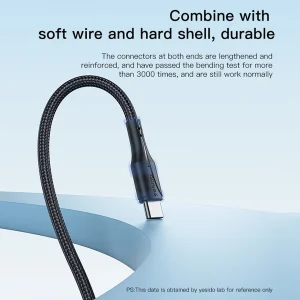 کابل تبدیل USB-C به لایتنینگ یسیدو مدل CA-99 طول 1.2 متر