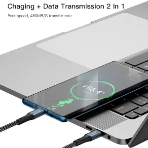 کابل USB-C یسیدو مدل CA96 60W طول 1.2 متر
