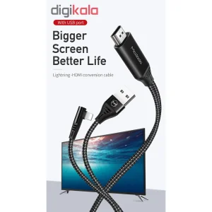 کابل تبدیل HDMI به لایتنینگ /USB مک دودو مدل CA-640 طول 2 متر