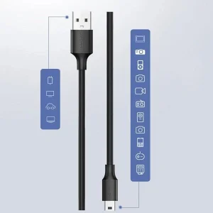 کابل تبدیل USB به Mini USB یوگرین مدل US132-10386 طول 3 متر