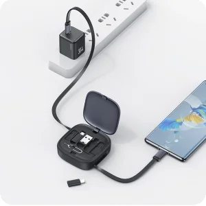 کابل تبدیل usb-c به microUSB/ لایتنینگ / usb-c یوسمز مدل sj650 طول 1 متر