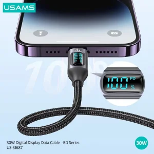 کابل تبدیل لایتنینگ به USB-C یوسمز مدل US-SJ687 طول 1.2 متر