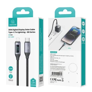کابل تبدیل لایتنینگ به USB-C یوسمز مدل US-SJ687 طول 1.2 متر