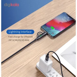کابل تبدیل USB-C به لایتنینگ/USB-C مک دودو مدل CA-7120 طول 1.2 متر