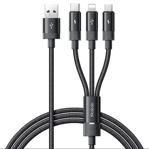 کابل تبدیل USB به MicoUSB/ USB-C / لایتنینگ مک دودو مدل CA-579 طول 1.2 متر