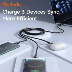 کابل تبدیل USB به MicoUSB/ USB-C / لایتنینگ مک دودو مدل CA-579 طول 1.2 متر