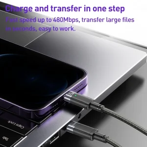 کابل تبدیل USB-C به لایتنینگ یسیدو مدل AUTO POWER OFF CA159 27W طول 1.2 متر