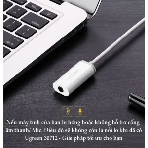 کابل تبدیل USB به جک 3.5 میلی متری صدا یوگرین مدل US206-30712