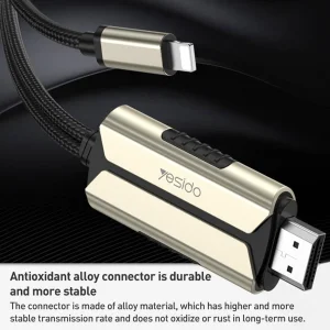 کابل تبدیل HDMI به لایتنینگ یسیدو مدل HDTV ADAPTER HM13 طول 2 متر