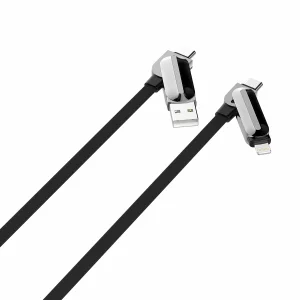 کابل تبدیل USB-C به USB / لایتنینگ الدنیو مدل LC25 طول 1.2 متر