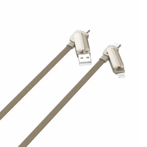 کابل تبدیل USB-C به USB / لایتنینگ الدنیو مدل LC25 طول 1.2 متر