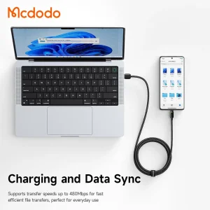 کابل تبدیل USB به USB-C مک دودو مدل CA-452 طول 1.2 متر