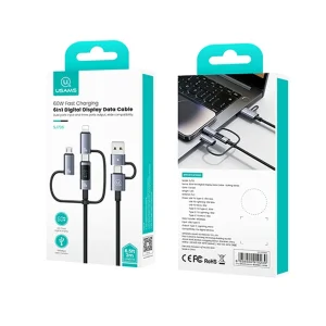 کابل تبدیل usb / usb-c به usb-c / micro usb / لایتنینگ یوسمز مدل sj736 طول 2 متر