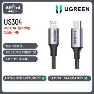 کابل تبدیل usb- C به لایتنینگ یوگرین مدل US171 طول 1 متر