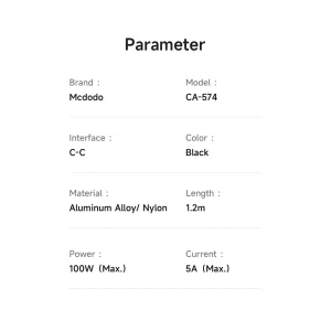کابل USB-C مک دودو مدل CA-574 طول 1.2 متر