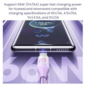کابل تبدیل USB به USB-C یوسمز مدل SJ636 طول 1.2 متر