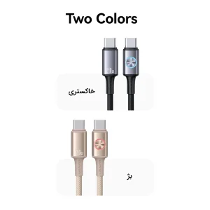 کابل تبدیل USB-C به USB-C یوسمز مدل SJ751-240W طول 1.2 متر