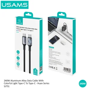 کابل تبدیل USB-C به USB-C یوسمز مدل SJ751-240W طول 1.2 متر