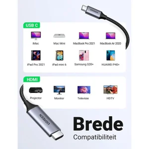 کابل تبدیل USB-C به HDMI یوگرین مدل MM142-50570 طول 1.5 متر