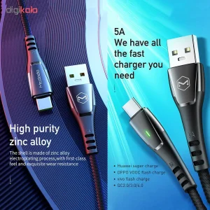 کابل تبدیل USB به USB-C مک دودو مدل CA-679 طول 1.5 متر
