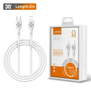 کابل تبدیل USB-C به لایتنینگ الدینیو مدل LC812I طول 2 متر