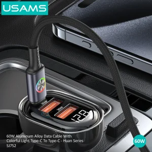 کابل USB-C یوسمز مدل SJ752-60W طول 1.2 متر