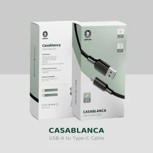 کابل تبدیل USB به USB-C گرین لاین مدل CASABLANCA طول 1.2 متر