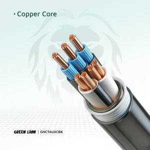 کابل تبدیل USB-C به AUX گرین لاین مدل braided طول ۱ متر