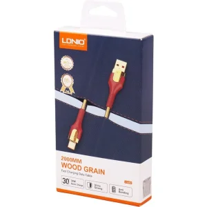 کابل تبدیل USB به لایتنینگ الدینیو مدل LS682 طول 2 متر