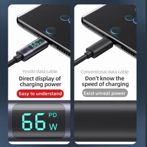 کابل تبدیل USB به USB-c یسیدو مدل CA122 طول 1.2 متر