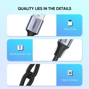 کابل تبدیل USB-C به USB یوگرین مدل US288-60126 طول 1 متر