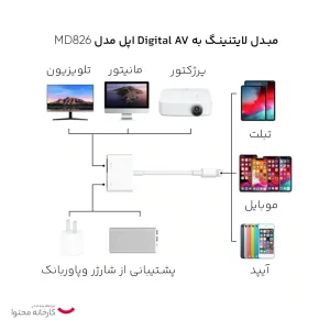 مبدل لایتنینگ به Digital AV اپل مدل MD826