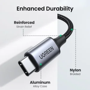 کابل تبدیل USB-C به جک 3.5mm یوگرین مدل CM450-20192 طول 1 متر