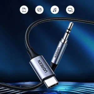 کابل تبدیل USB-C به جک 3.5mm یوگرین مدل CM450-20192 طول 1 متر