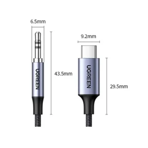 کابل تبدیل USB-C به جک 3.5mm یوگرین مدل CM450-20192 طول 1 متر
