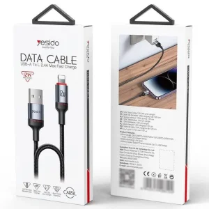 کابل تبدیل لایتنینگ به USB یسیدو مدل DATA CABLE CA129L طول 1.2 متر