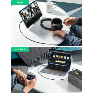 کابل تبدیل USB-C به جک 3.5 میلی متری یوگرین مدل AV143 - 30633 طول یک متر